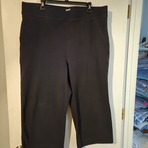Duluth Trading Co Black Wide Leg Cropped Pants